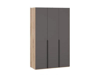Шкаф для одежды Порто 580 с 3 глухими дверями (Яблоня Беллуно, Графит софт)